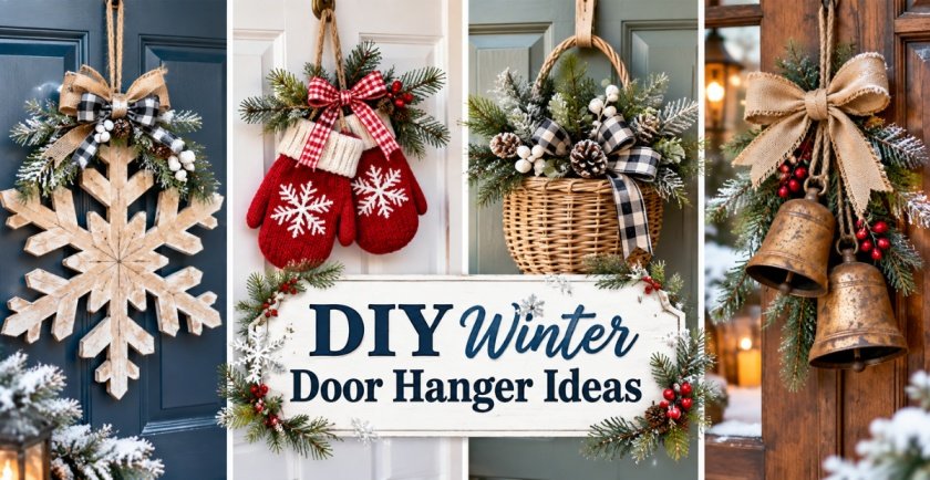 DIY Winter Door Hanger Ideas
