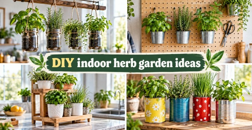 DIY indoor herb garden ideas