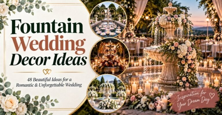 48 Romantic Fountain Wedding Decor Ideas That Feel Straight Out of a Fairytale