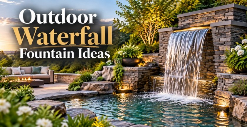 Outdoor Waterfall Fountain Ideas