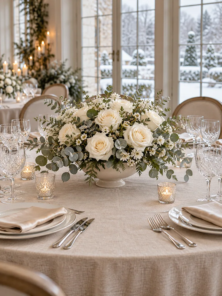 Stunning December Wedding Centerpieces for Round Tables - image 01