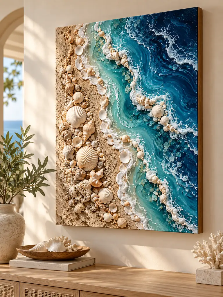 45 DIY Seashell Wall Art Ideas for Beautiful Coastal Home Decor - image 01