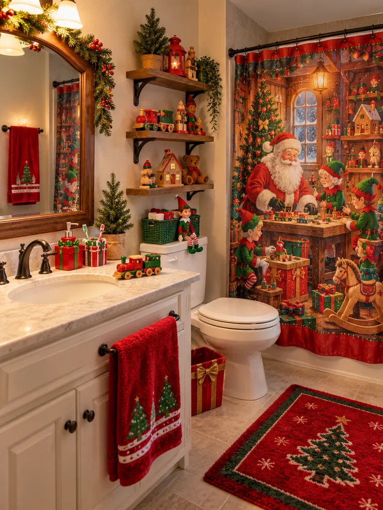45 Whimsical Christmas Bathroom Decor Ideas for Kids to Try This Holiday Season - image 01