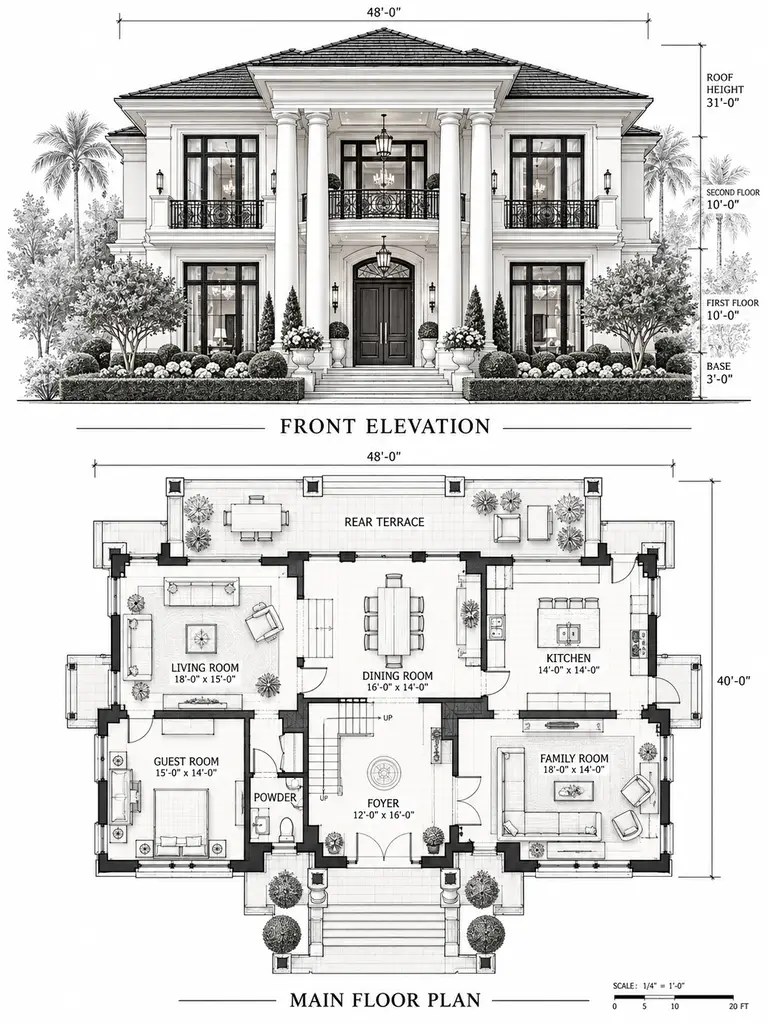 23 Beautiful Classic Villa Design Ideas With Timeless Architectural Style - image 02