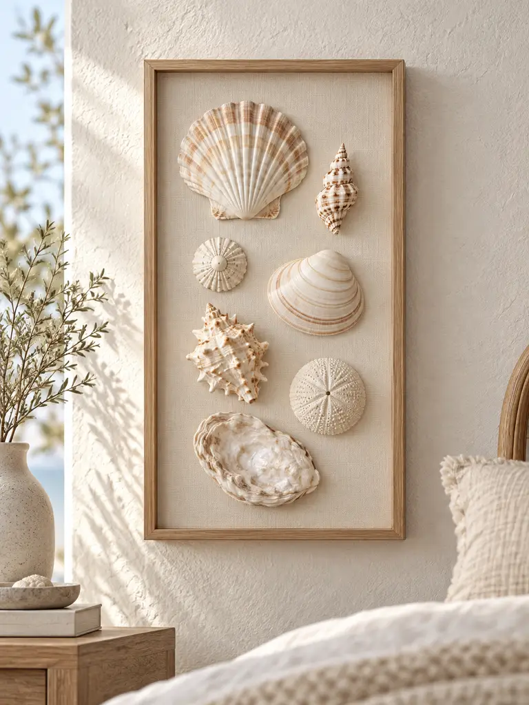 45 DIY Seashell Wall Art Ideas for Beautiful Coastal Home Decor - image 02
