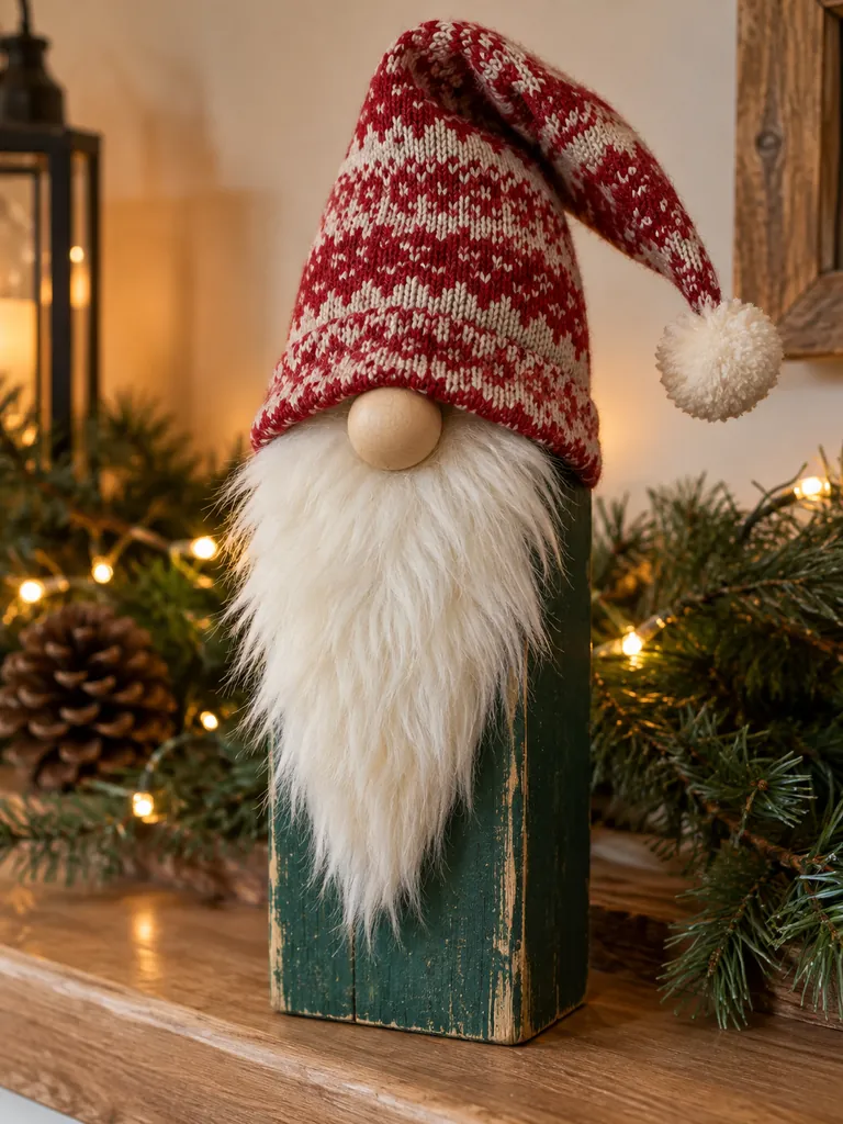 23 Creative DIY Wooden Christmas Gnomes for Festive Holiday Decorating - image 03