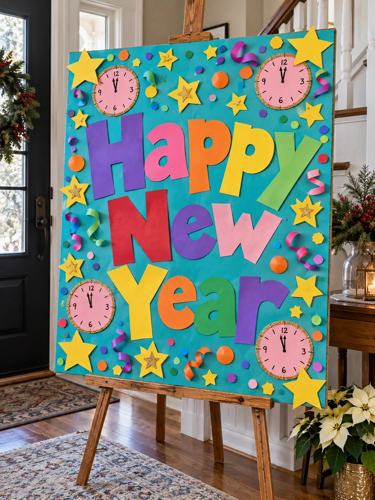 45 Colorful New Year’s Eve Decoration Ideas for Kids’ Parties - image 03