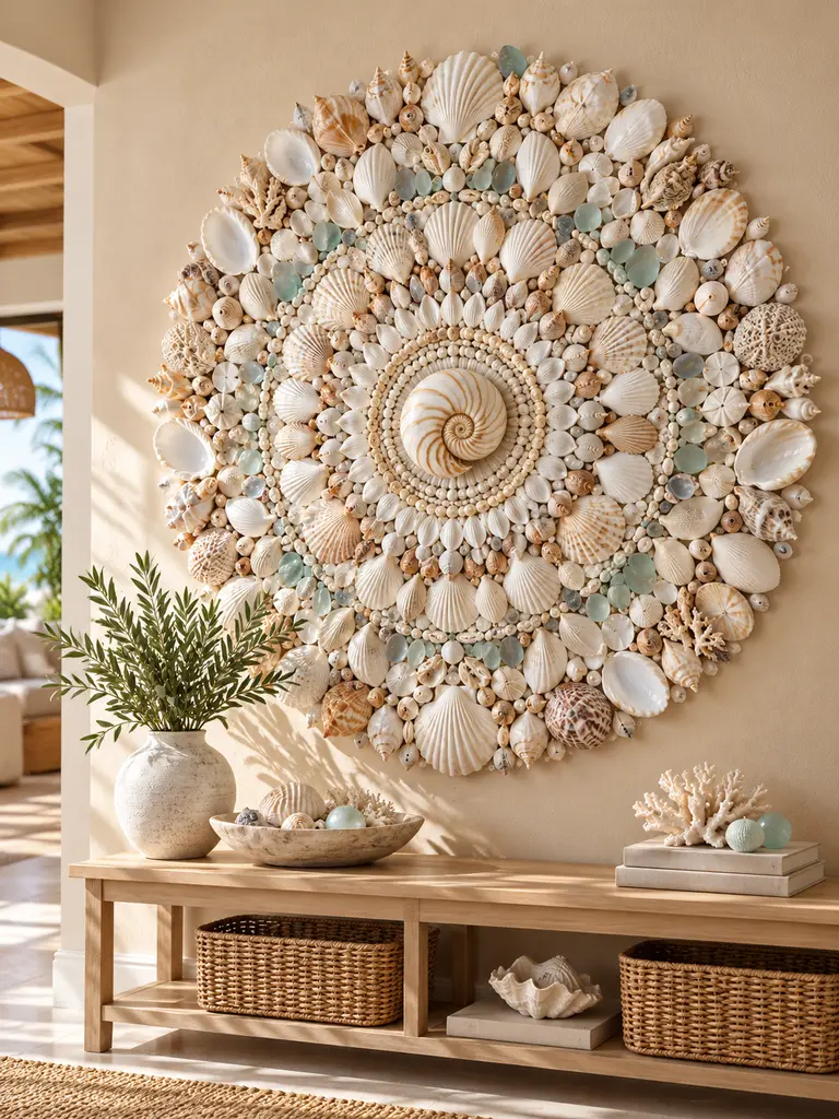45 DIY Seashell Wall Art Ideas for Beautiful Coastal Home Decor - image 03