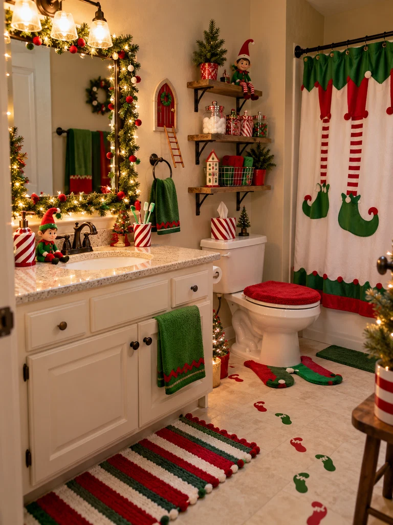 45 Whimsical Christmas Bathroom Decor Ideas for Kids to Try This Holiday Season - image 03