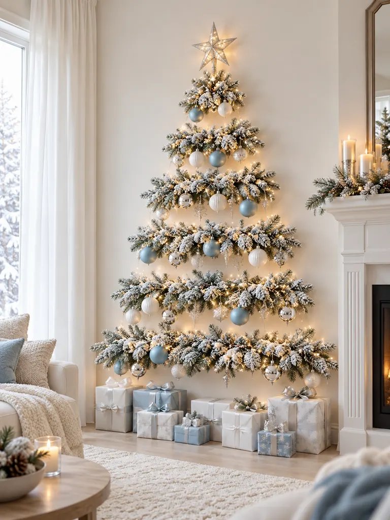23 DIY Wall Christmas Tree Ideas That Save Space and Look Magical - image 03