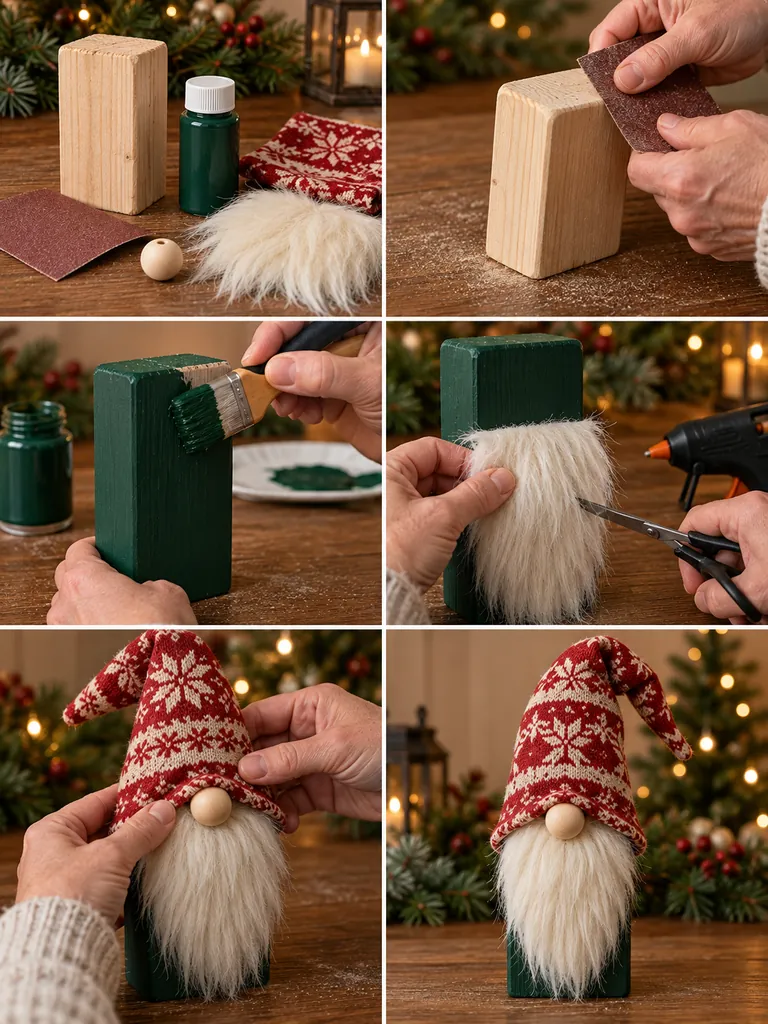 23 Creative DIY Wooden Christmas Gnomes for Festive Holiday Decorating - image 04