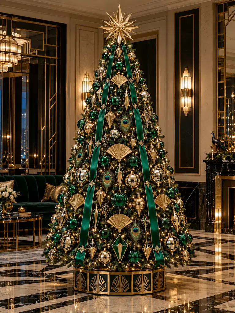 45 Unique Vintage Peacock Christmas Tree Ideas for a Grand Holiday Display - image 04