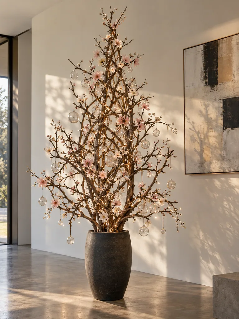45 Modern Floral Christmas Tree Ideas for Chic and Stylish Holiday Decor - image 04