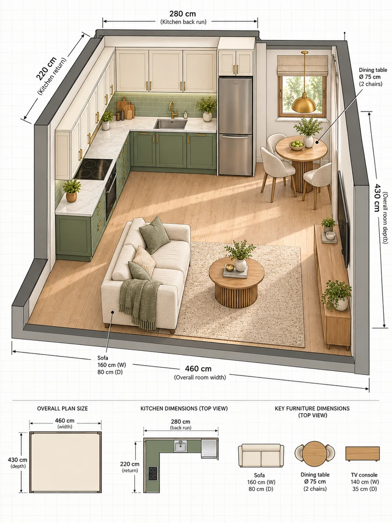 23 Clever Small Open Plan Kitchen Living Room Layout Ideas You’ll Love - image 04