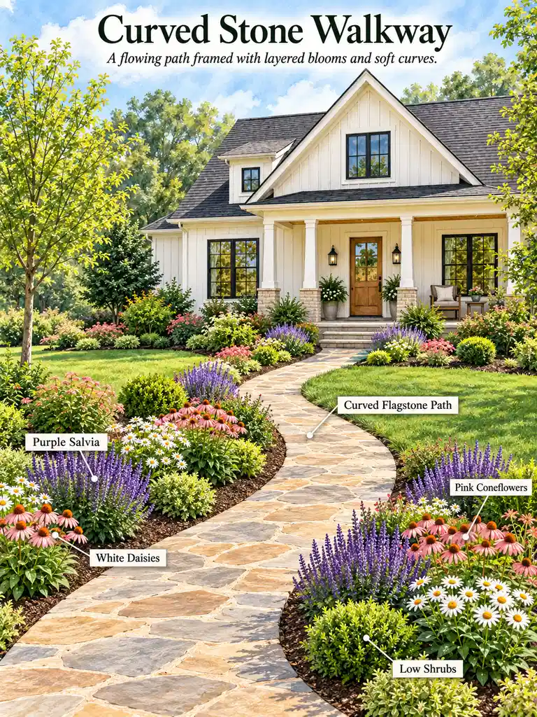 23 Front Yard Landscape Design Ideas That Make Any Home Look Beautiful - image 04