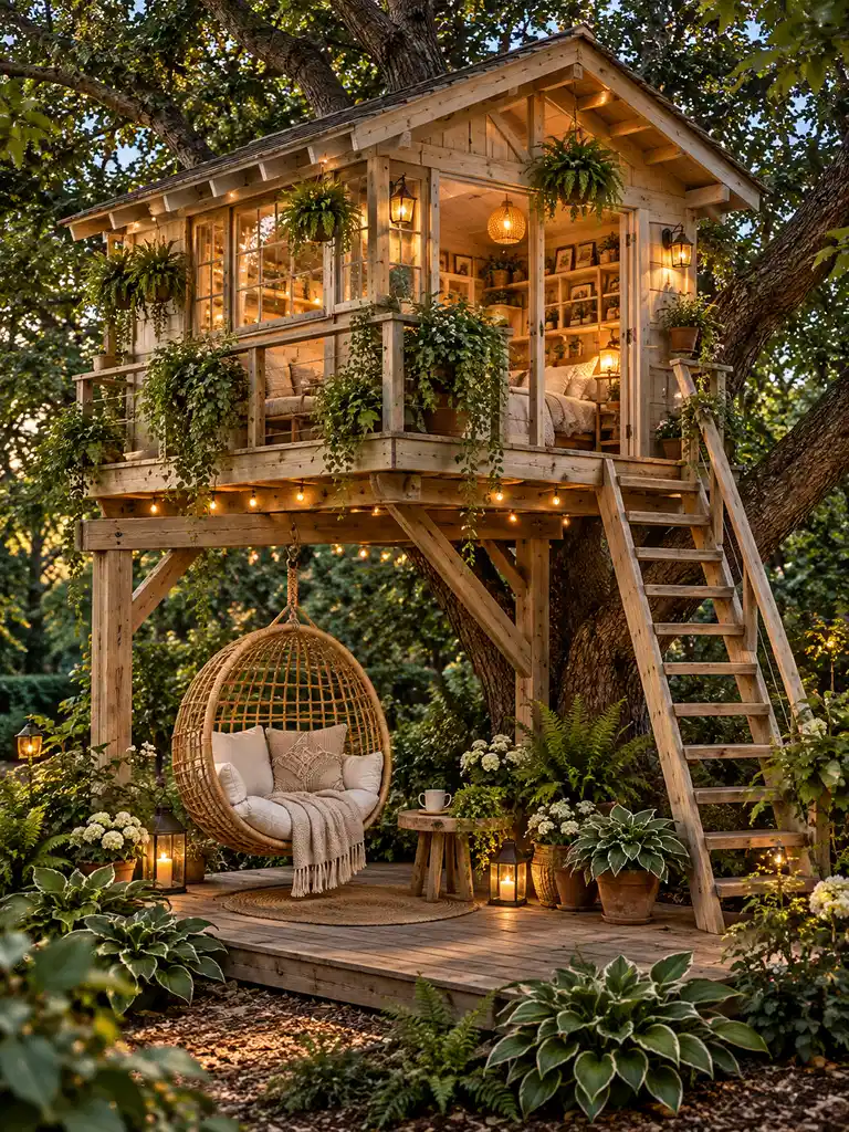 45 Small and Luxury Tree House Ideas for Every Backyard Style - image 05