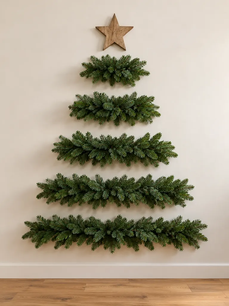 23 DIY Wall Christmas Tree Ideas That Save Space and Look Magical - image 05