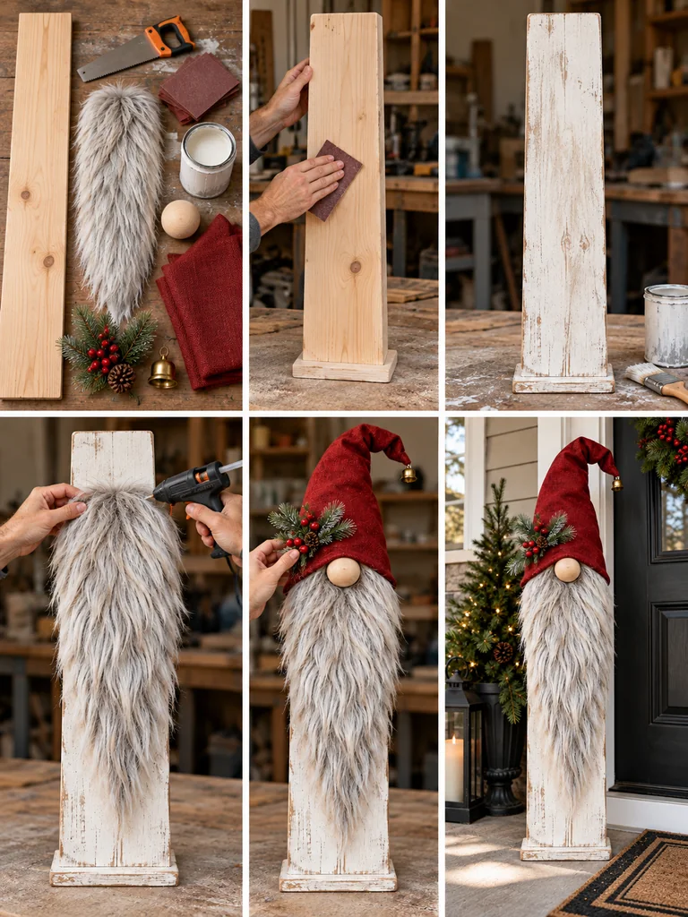 23 Creative DIY Wooden Christmas Gnomes for Festive Holiday Decorating - image 06