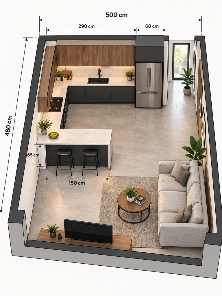 23 Clever Small Open Plan Kitchen Living Room Layout Ideas You’ll Love - image 06