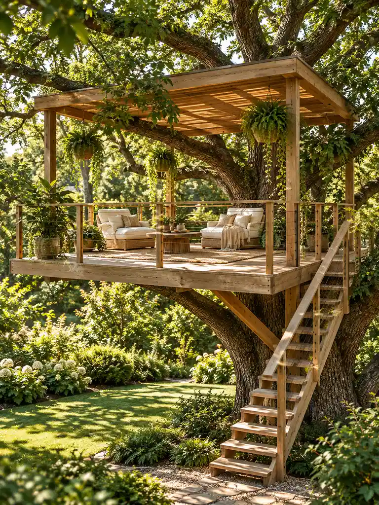 45 Small and Luxury Tree House Ideas for Every Backyard Style - image 07