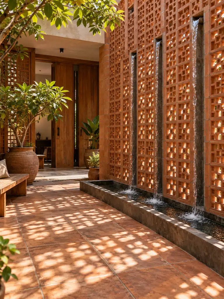 45 Inner Courtyard Design With Fountain Ideas for a Beautiful and Peaceful Home - image 07