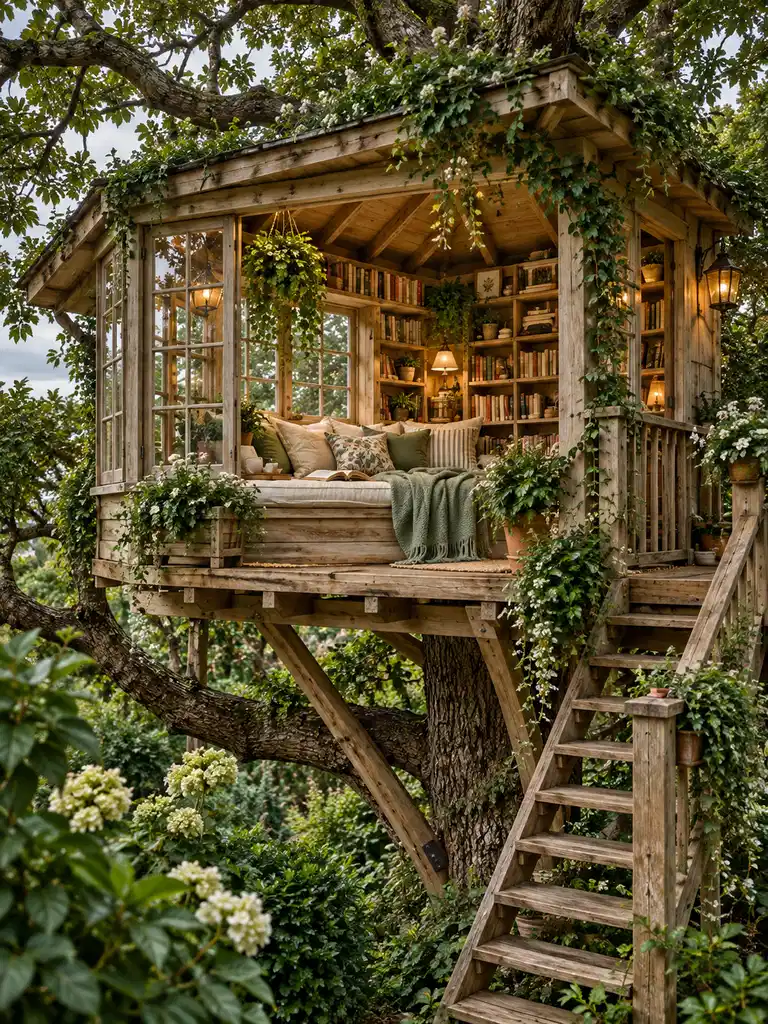 45 Small and Luxury Tree House Ideas for Every Backyard Style - image 08
