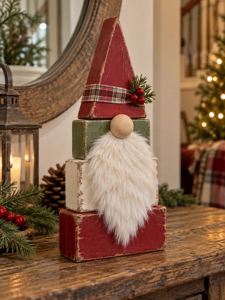 23 Creative DIY Wooden Christmas Gnomes for Festive Holiday Decorating - image 09