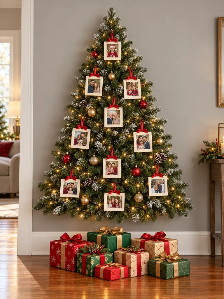 23 DIY Wall Christmas Tree Ideas That Save Space and Look Magical - image 09
