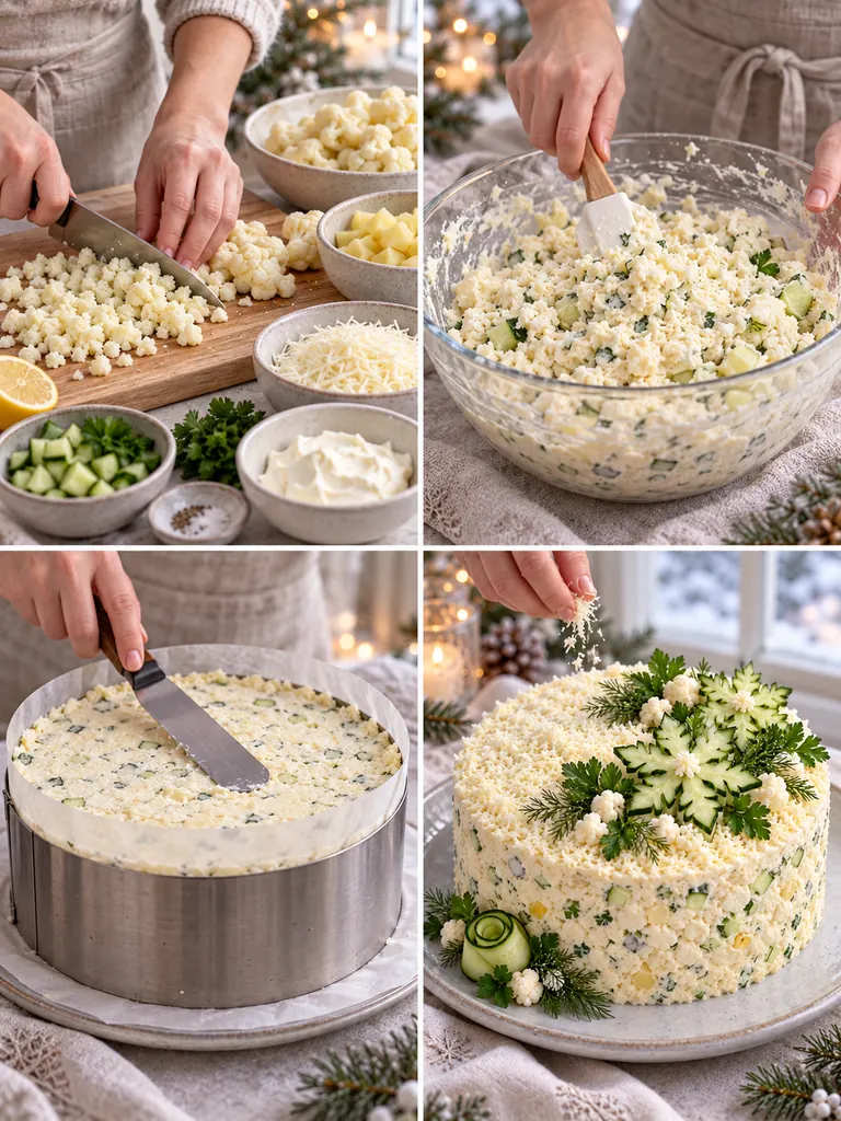 23 Festive Vegetarian Salad Cake Recipes for Christmas and Special Occasions - image 10