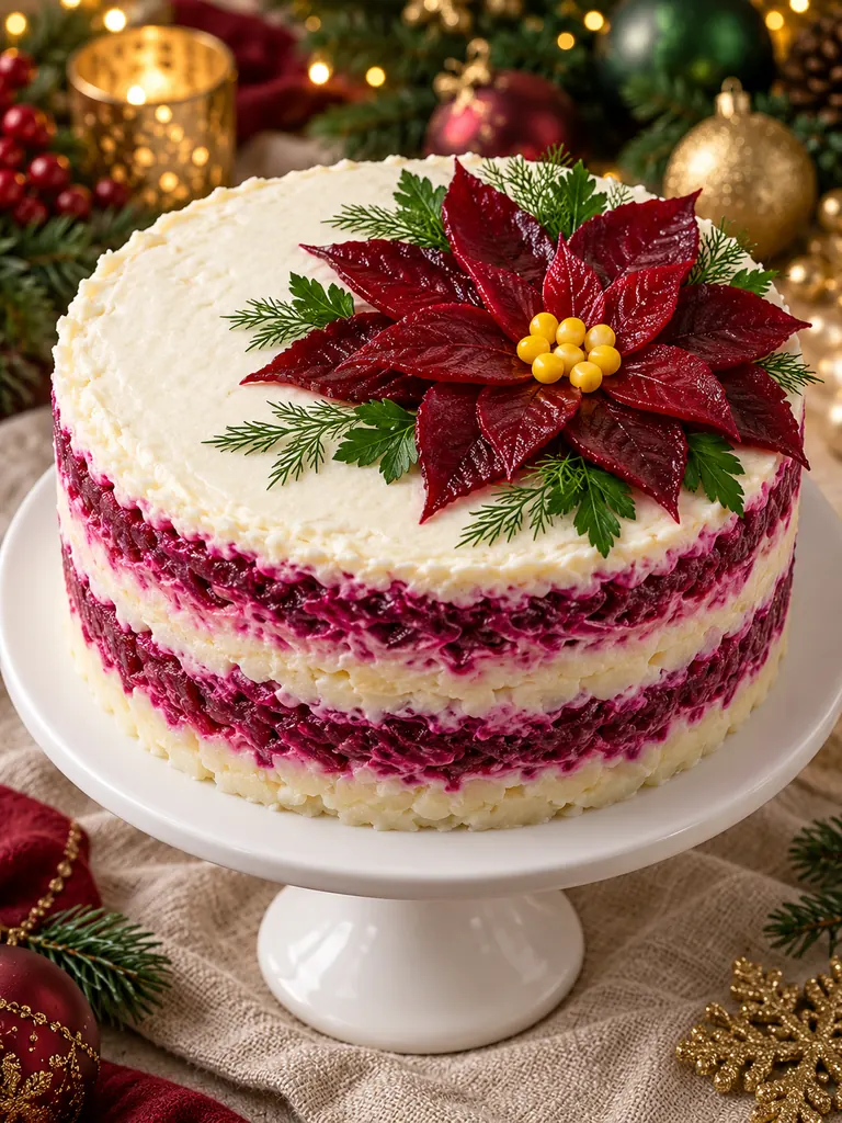 23 Festive Vegetarian Salad Cake Recipes for Christmas and Special Occasions - image 11