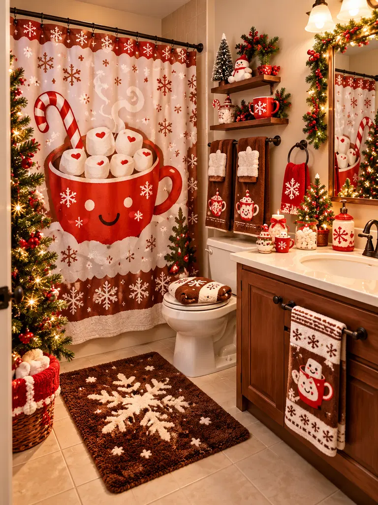 45 Whimsical Christmas Bathroom Decor Ideas for Kids to Try This Holiday Season - image 12