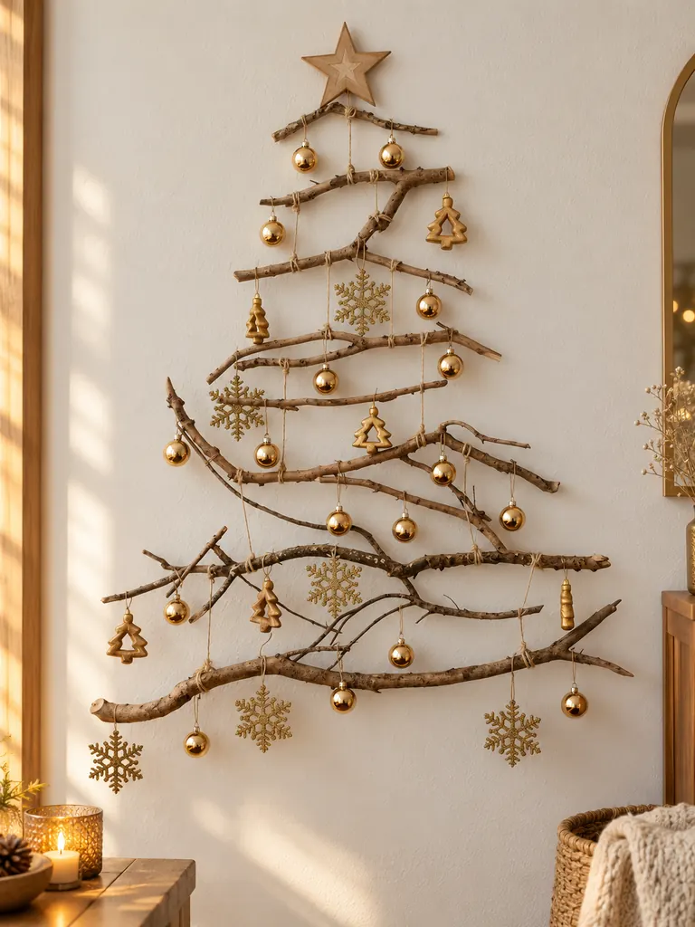 23 DIY Wall Christmas Tree Ideas That Save Space and Look Magical - image 13