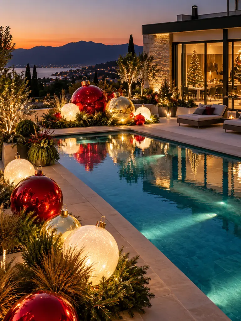 45 Gorgeous Outdoor Pool Christmas Decor Ideas for a Magical Holiday Backyard - image 14