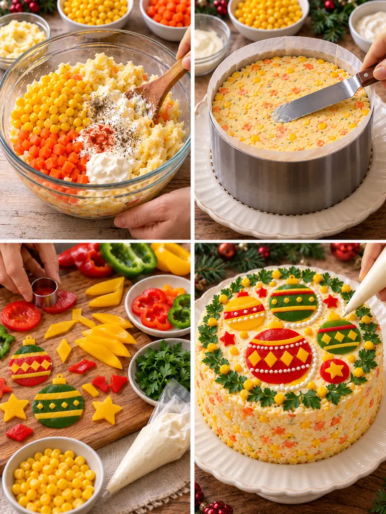 23 Festive Vegetarian Salad Cake Recipes for Christmas and Special Occasions - image 14