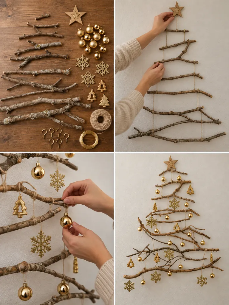 23 DIY Wall Christmas Tree Ideas That Save Space and Look Magical - image 14
