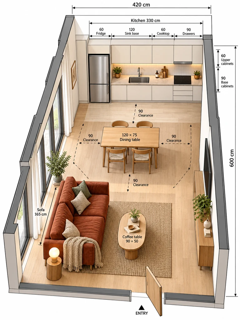 23 Clever Small Open Plan Kitchen Living Room Layout Ideas You’ll Love - image 16