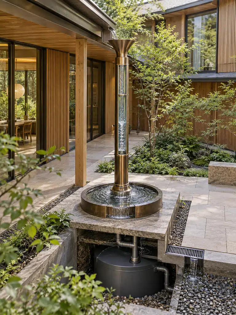 45 Inner Courtyard Design With Fountain Ideas for a Beautiful and Peaceful Home - image 16