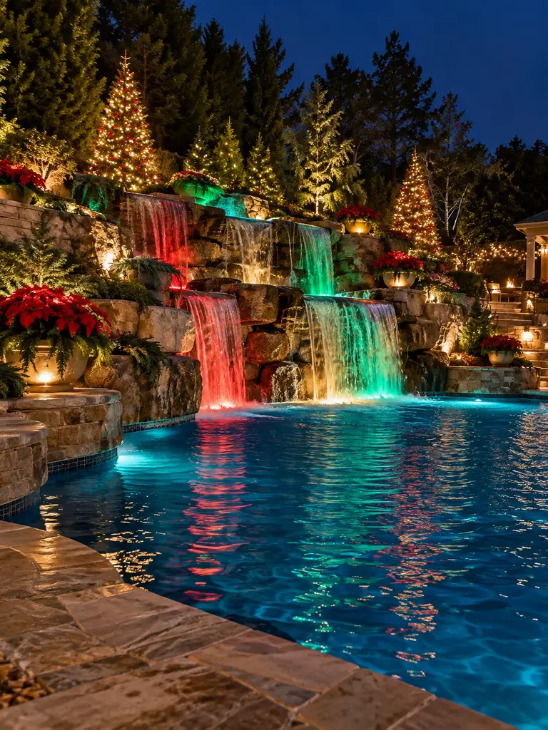 45 Gorgeous Outdoor Pool Christmas Decor Ideas for a Magical Holiday Backyard - image 17