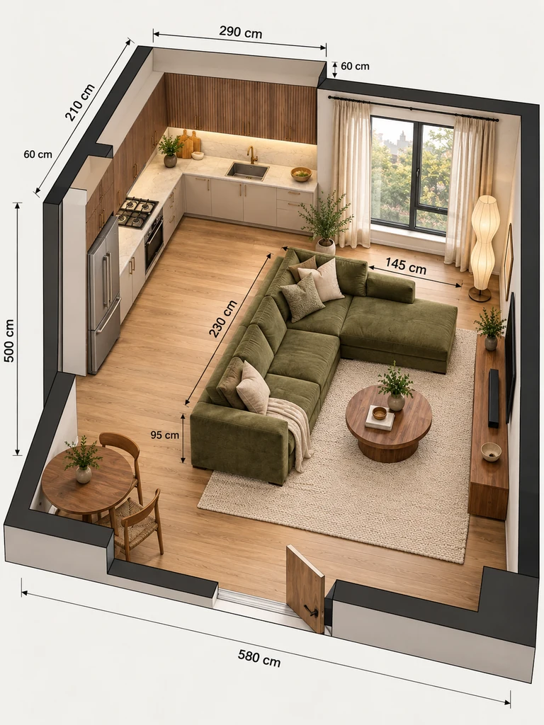 23 Clever Small Open Plan Kitchen Living Room Layout Ideas You’ll Love - image 18