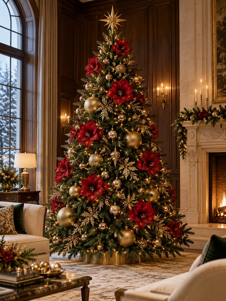 45 Modern Floral Christmas Tree Ideas for Chic and Stylish Holiday Decor - image 19