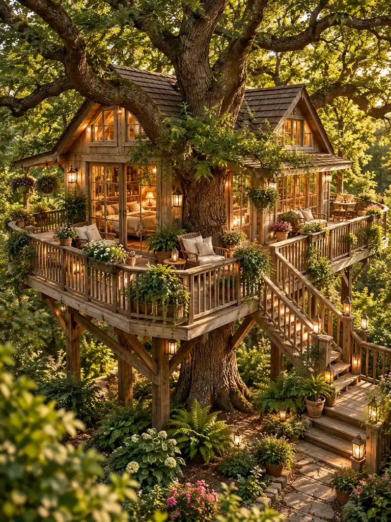 45 Small and Luxury Tree House Ideas for Every Backyard Style - image 19