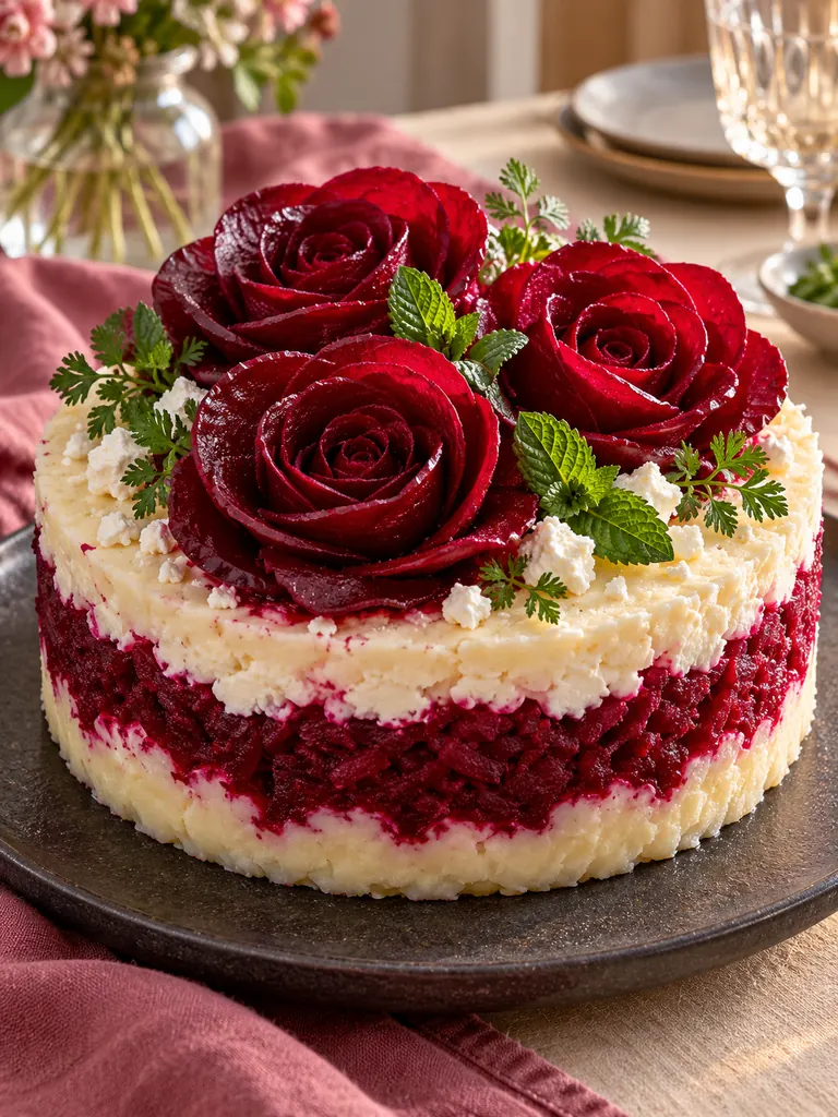 23 Festive Vegetarian Salad Cake Recipes for Christmas and Special Occasions - image 19