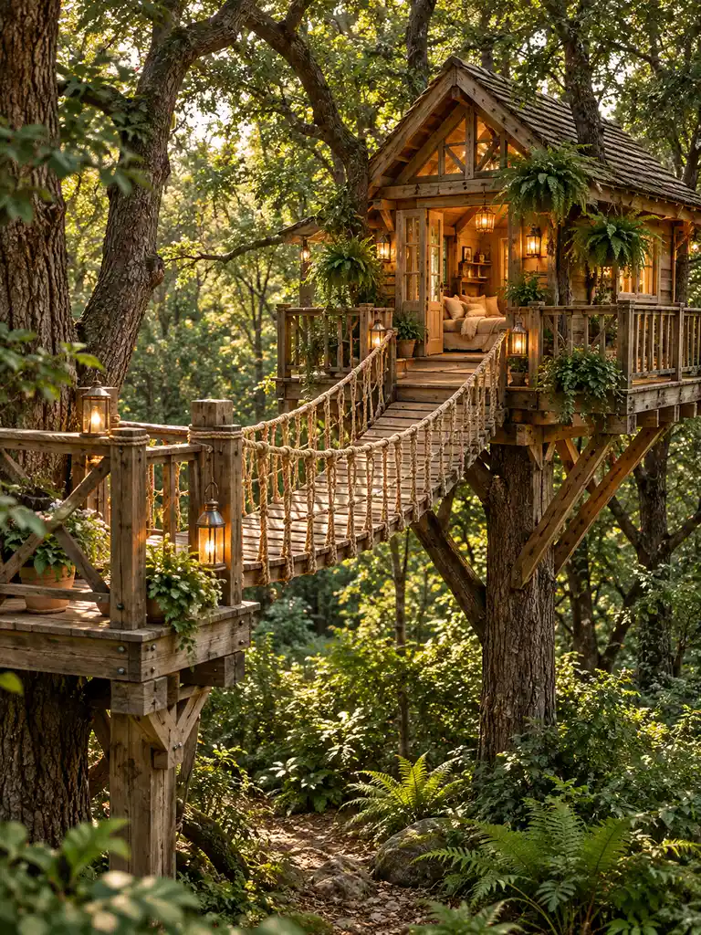 45 Small and Luxury Tree House Ideas for Every Backyard Style - image 20
