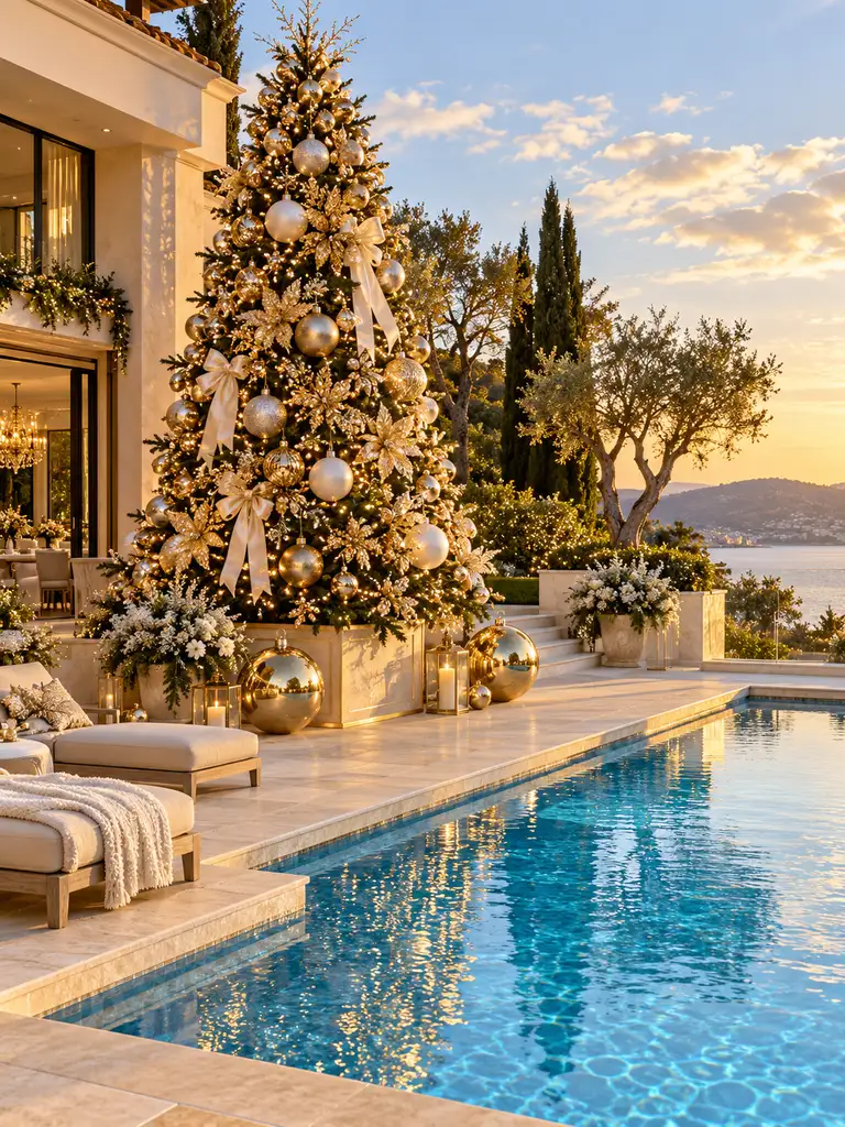 45 Gorgeous Outdoor Pool Christmas Decor Ideas for a Magical Holiday Backyard - image 20