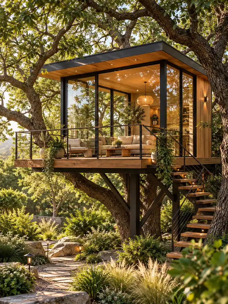 45 Small and Luxury Tree House Ideas for Every Backyard Style - image 21