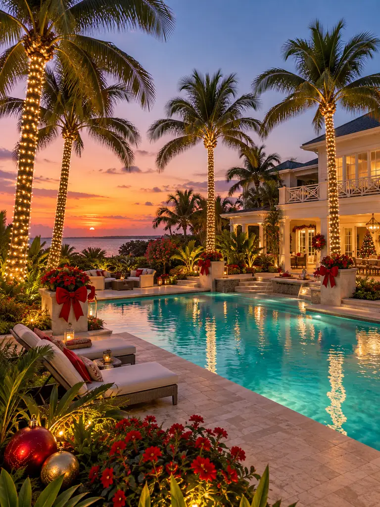 45 Gorgeous Outdoor Pool Christmas Decor Ideas for a Magical Holiday Backyard - image 21