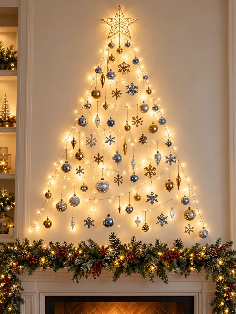 23 DIY Wall Christmas Tree Ideas That Save Space and Look Magical - image 21