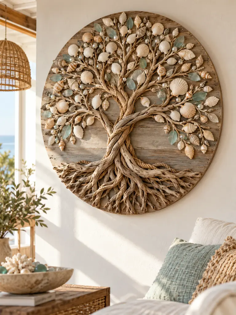 45 DIY Seashell Wall Art Ideas for Beautiful Coastal Home Decor - image 22