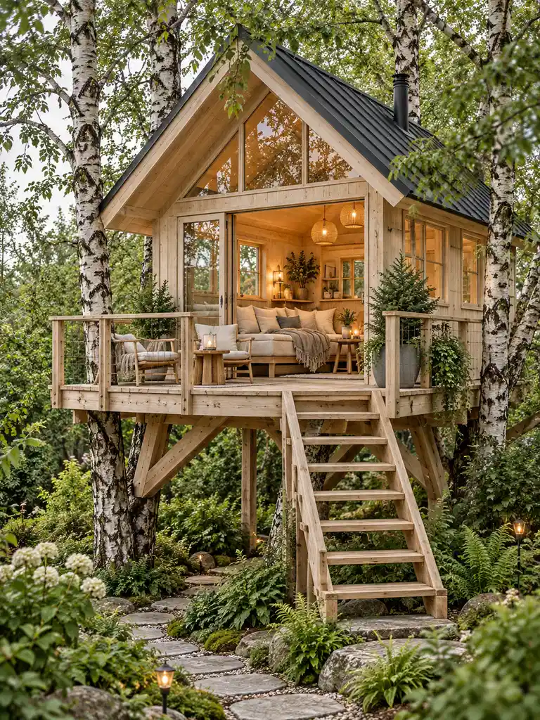 45 Small and Luxury Tree House Ideas for Every Backyard Style - image 22