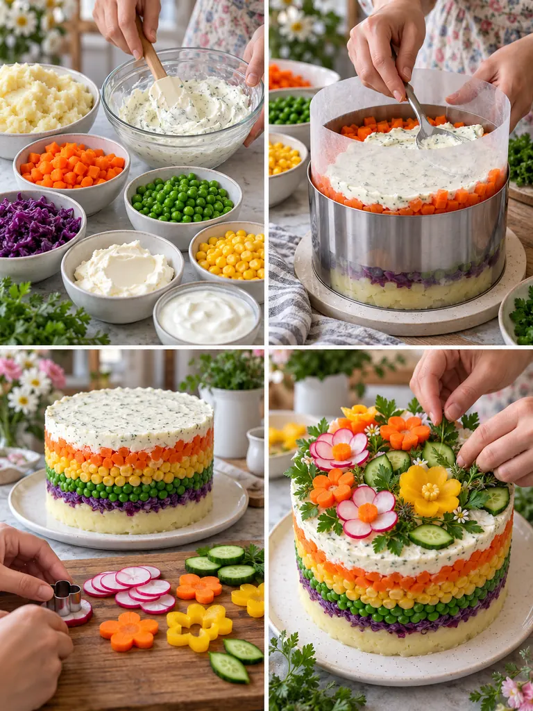 23 Festive Vegetarian Salad Cake Recipes for Christmas and Special Occasions - image 22